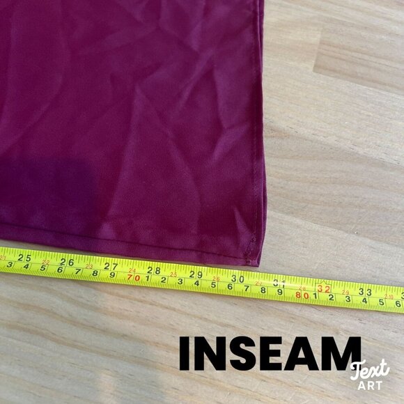 Vince Camuto Womens Chiffon Wide Leg Jumpsuit SMALL Crisp Merlot Flutter Sleeve - Picture 14 of 14